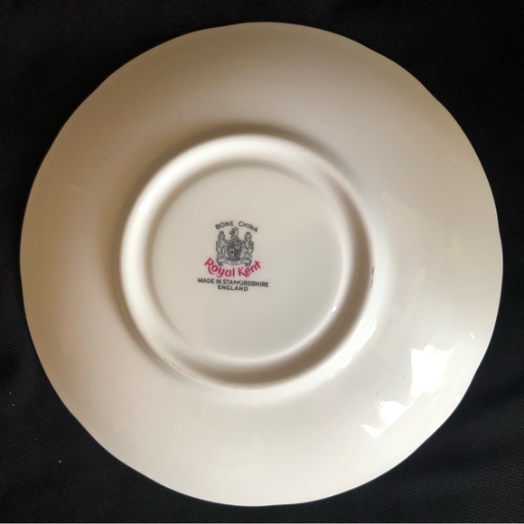 Vintage Royal Kent Camellia Bone China Tea Cup and Saucer Staffordshire England - Picture 10 of 15